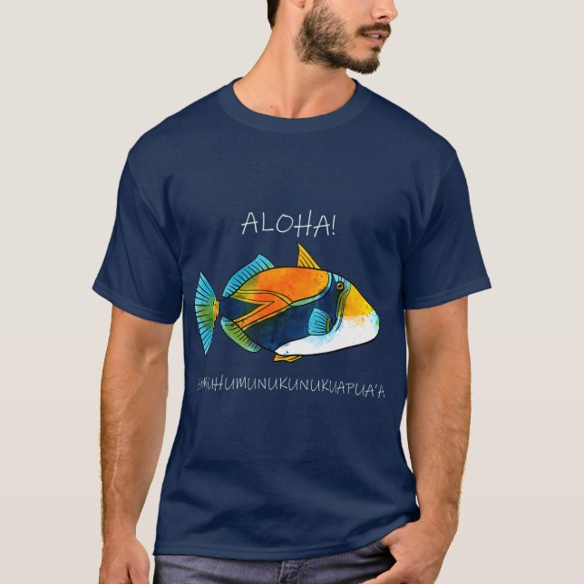 T-shirt Humuhumunukunukuapuaa Olelo Hawaii Reef T (Devant)