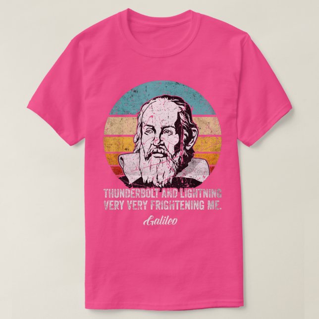 T-shirt hunderbolt éclair Galileo philosophe physique (Design devant)