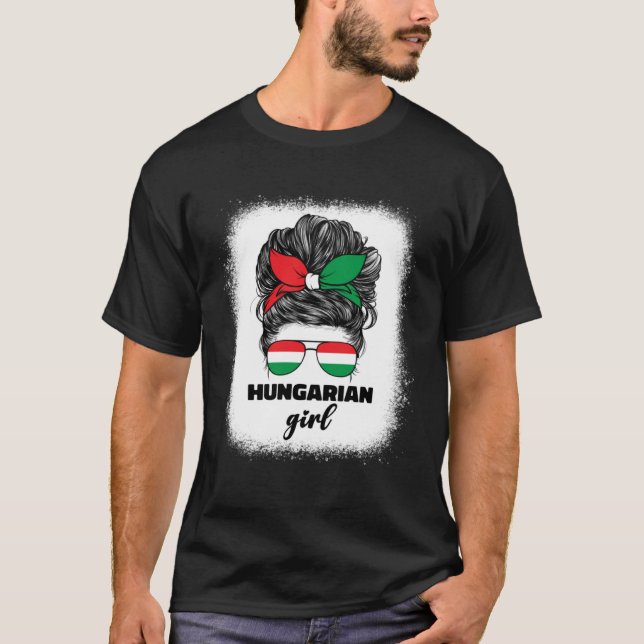 T-shirt Hungarian Girl Girls For Women Hungary Flag Pride  (Devant)