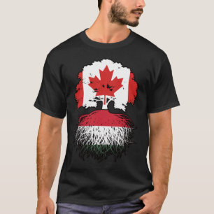 T-shirt Hungary Affarian Canadian Canada Tree Roots Flag