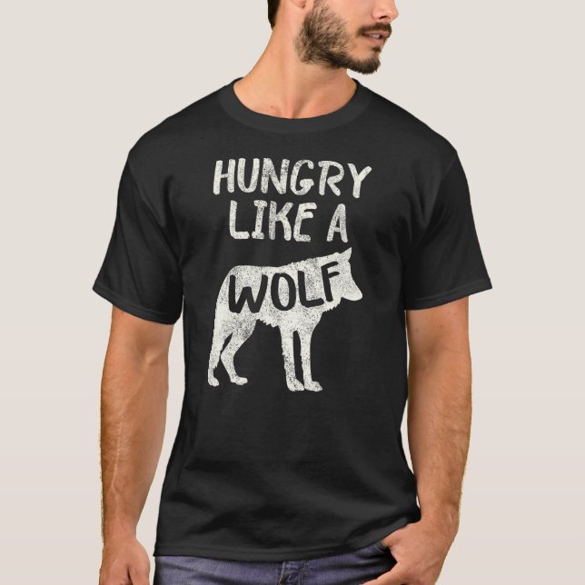 T-shirt Hungry Like A Wolf Shadow Graphic (Devant)