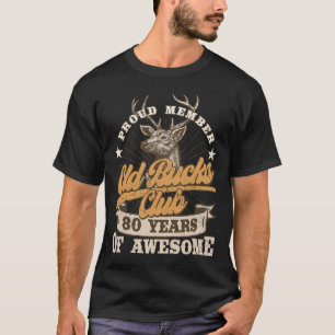 T-shirt Hunter 80e Anniversaire Old Bucks Club 80 Ans De A