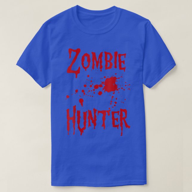 T-shirt Hunter Blood Splatter Lazy Halloween (Design devant)