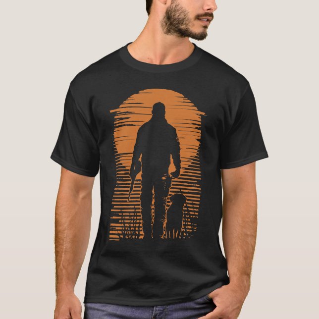 T-shirt Hunter et son chien vintage (Devant)