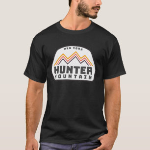 T-shirt Hunter Mountain New York Vintage Retro Randonnée n