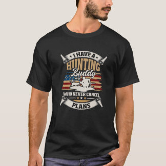 T-shirt Hunter With Dog Canine Hunt Hunting Outdoor Hunter