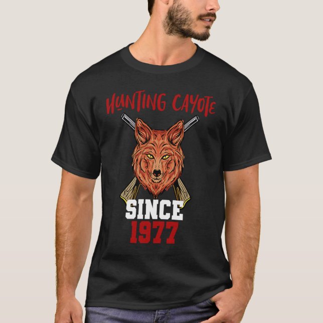 T-shirt Hunting cayote since 1977 (Devant)