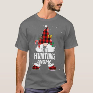 T-shirt Hunting Gnome Buffalo Plaid Matching Family Christ