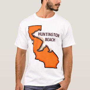 T-shirt Huntington Beach California état orange gars tee