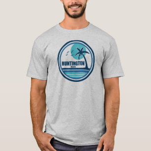 T-shirt Huntington Beach California Palm Tree Birds