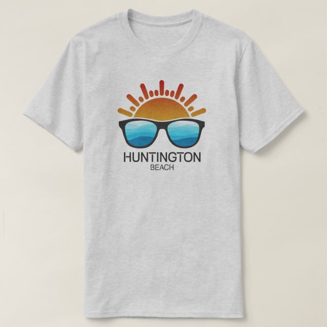 T-shirt Huntington Beach Caroline du Sud Lunettes de solei (Design devant)