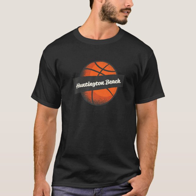 T-shirt Huntington Beach Hometown Basketball Player Sports (Devant)