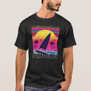 T-shirt Huntington Beach Retro 80s Style Souvenir Beach