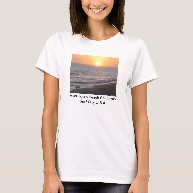 T-shirt Huntington Beach "Surf City"  (Devant)