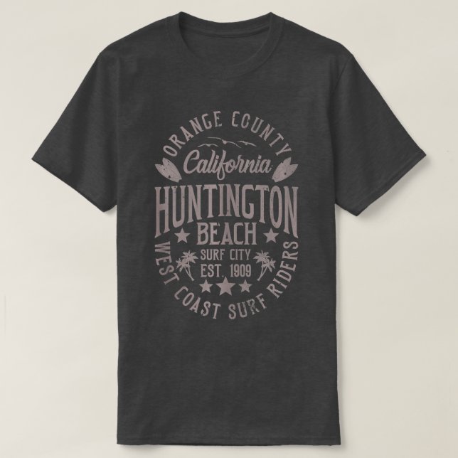 T-shirt Huntington Beach Surf Ville Orange Comté de Califo (Design devant)