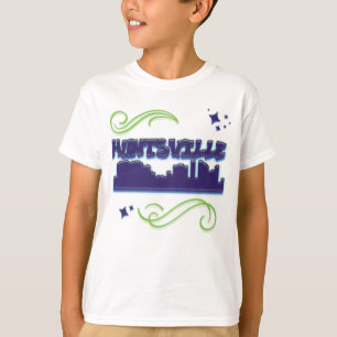 T-shirt Huntsville Alabama 1900 Retro Skyline