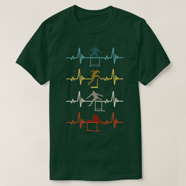 T-shirt Hurddle Hurdle Rundle Athletics Track and Field H (Design devant)