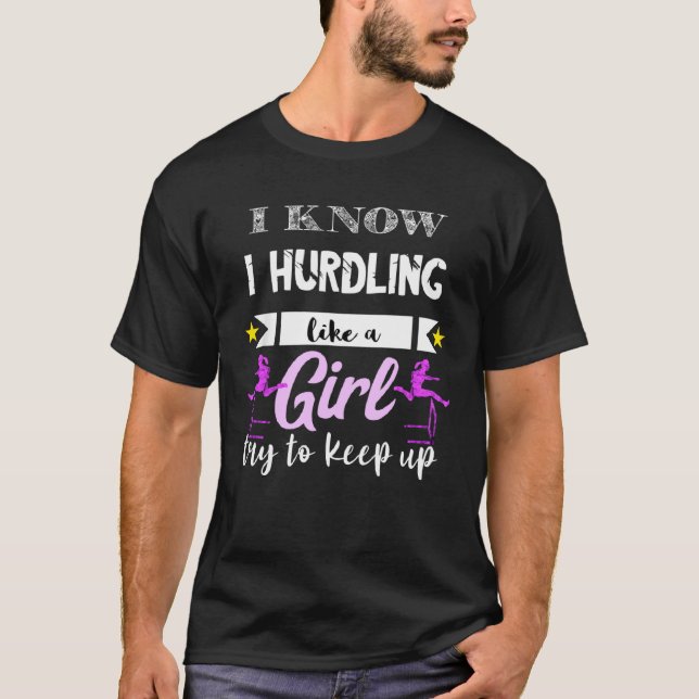 T-shirt Hurdle athletics hurdles running hurdles athletes (Devant)
