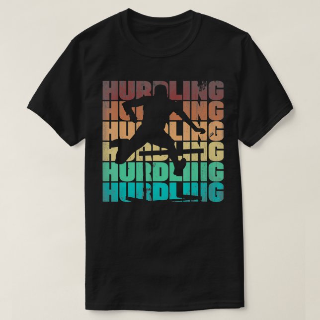 T-shirt Hurdle Runner Hurdling Track and Field  (Design devant)