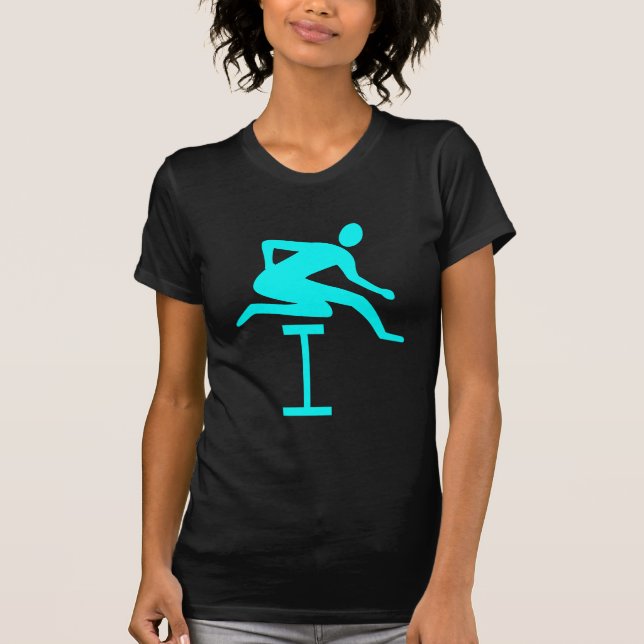 T-shirt Hurdling - Cyan (Devant)