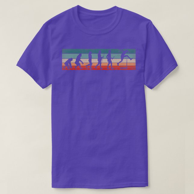 T-shirt Hurdling Hurdle Rundle Track and Field Evolution (Design devant)