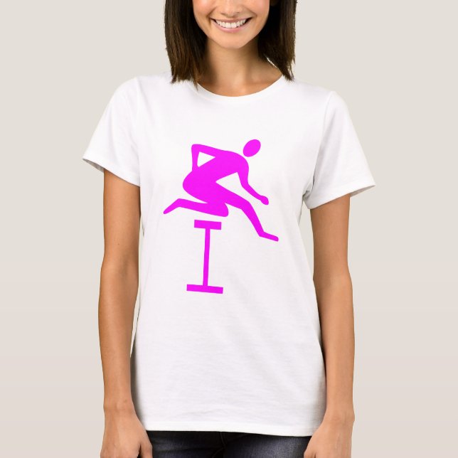 T-shirt Hurdling - Magenta (Devant)