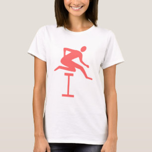 T-shirt Hurdling - rose tropical