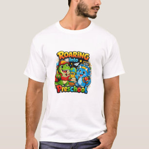 T-shirt Hurlement en maternelle – Joli dinosaure rentrée s