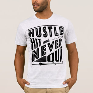 T-shirt Hurler Hustle Hit & Never Quit, GAA Jeux Gaelic