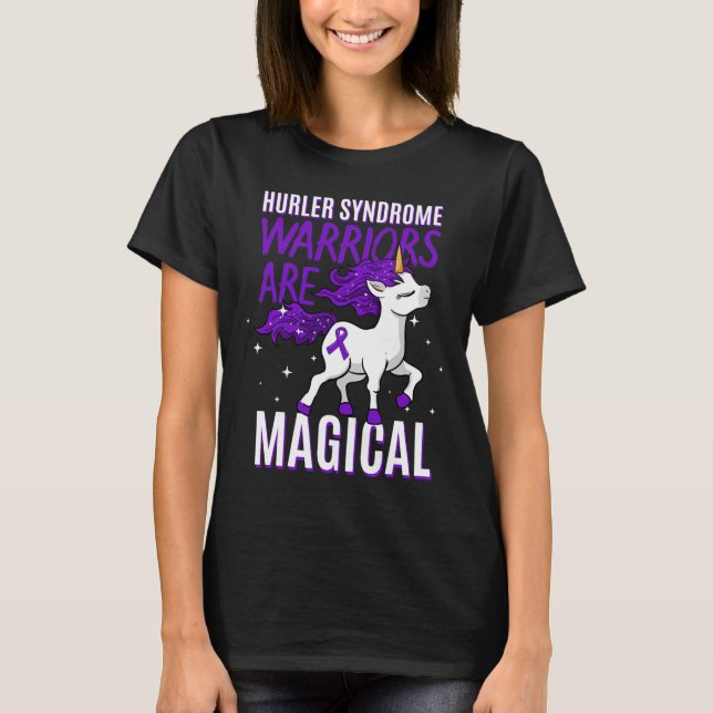 T-shirt Hurler Syndrome Guerrier Sensibilisation Unicorne  (Devant)