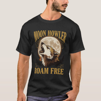 T-Shirt Hurleur de Lune Loup Hurleur