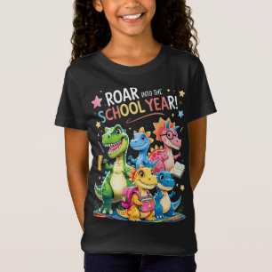 T-Shirt Hurlez dans l'année scolaire – Joli dinosaure reto