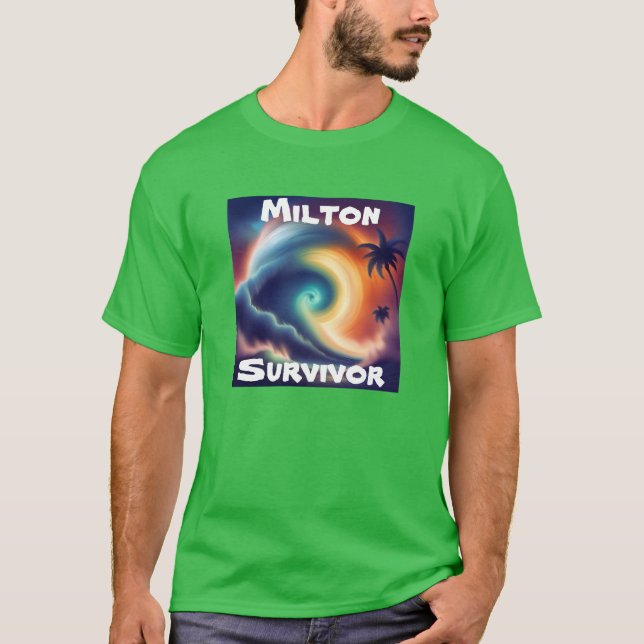 T-shirt Hurricane Milton Survivant Florida Storm (Devant)