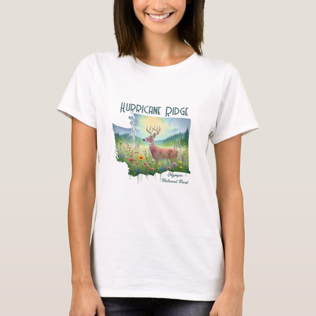 T-shirt Hurricane Ridge National Park Souvenir Cadeau (Devant)