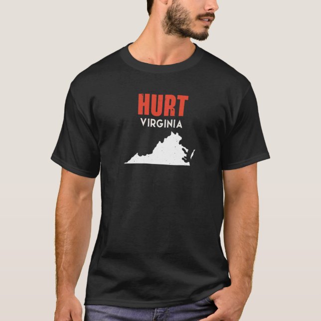 T-shirt Hurt Virginia USA State America Travel Virginian (Devant)