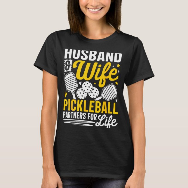 T-shirt Husband &amp; Wife Valentines Day Couple Ckleball  (Devant)