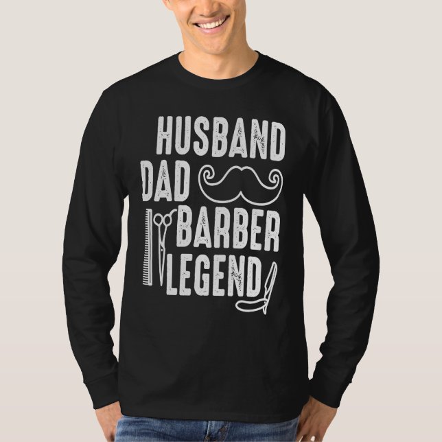 T-shirt Husband Dad Barber Legend Hairstylist Hair Salon H (Devant)