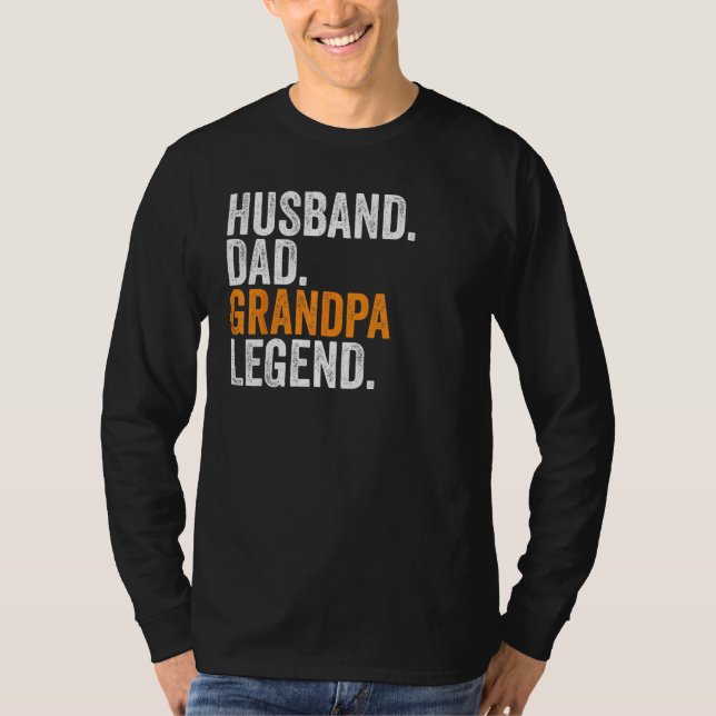 T-shirt Husband Dad Grandpa Legend  Occupation Office (Devant)