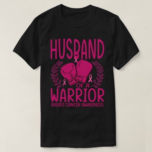 T-shirt Husband of a Warrior Breast Cancer Awareness (Design devant)