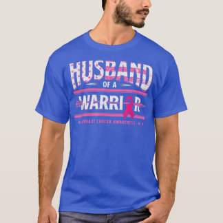 T-shirt Husband Of A Warrior Breast Cancer Awareness Suppo