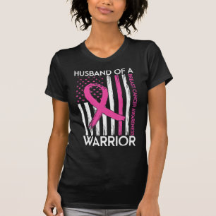 T-shirt Husband Of A Warrior Breast Cancer Awareness Suppo