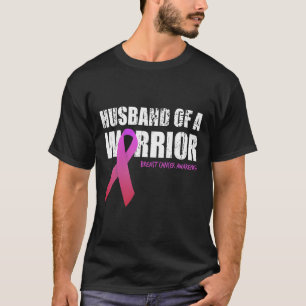 T-shirt Husband Of A Warrior Breast Cancer Awareness Suppo