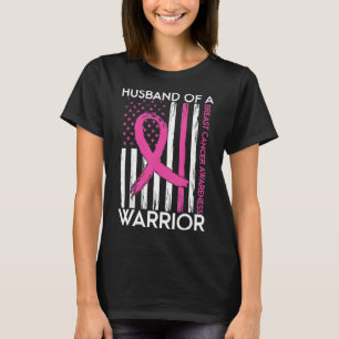 T-shirt Husband Of A Warrior Breast Cancer Awareness Suppo