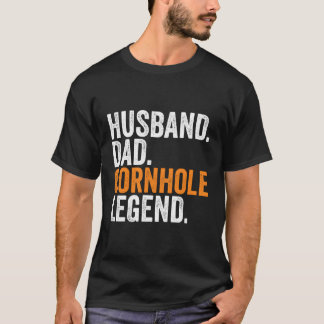 T-shirt Husband Papa Corn Hole Legend Bureau d'occupation
