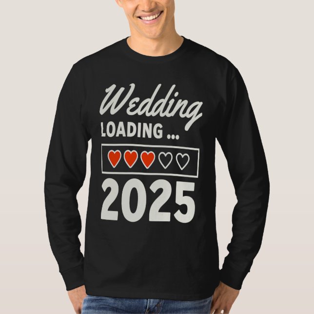 T-shirt Husband Wife Wedding 2025 Matching Wedding Engagem (Devant)