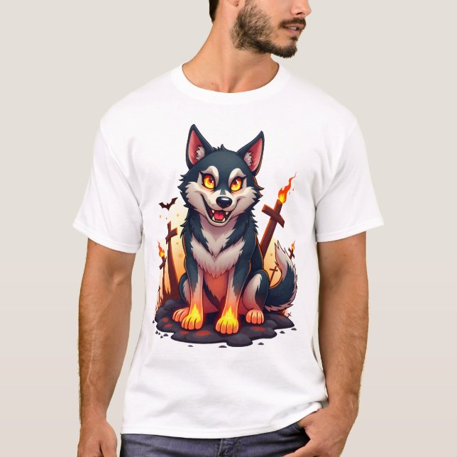 T-shirt Husky Chien de l'Enfer (Devant)