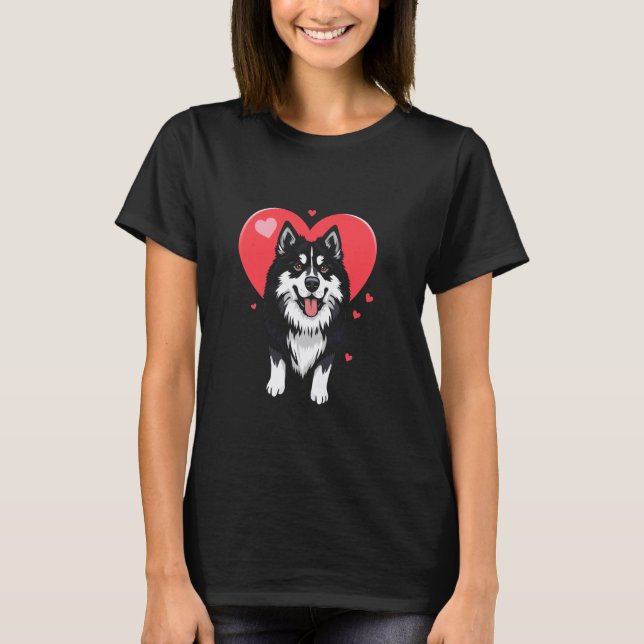 T-shirt Husky Chien drôle de la Saint-Valentin (Devant)
