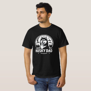 T-shirt Husky Dad Gift Chien Propriétaire Sibérien Huskies