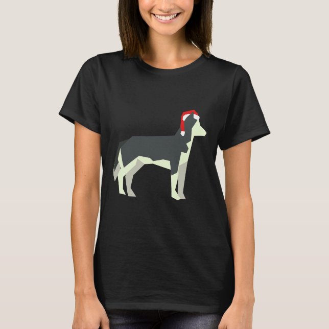 T-shirt Husky de Noël pour Chien sibérien (Devant)