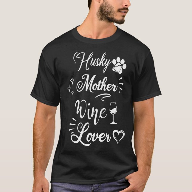 T-shirt Husky Dog Mother (Devant)
